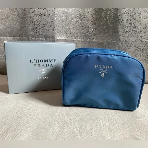 Prada L'Homme Blue Nylon MU Bag - Picture 1 of 5
